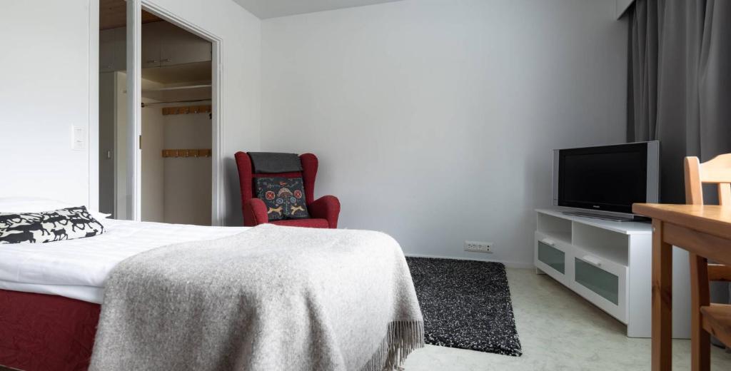 TV a/nebo společenská místnost v ubytování Lapland Hotels Hetta