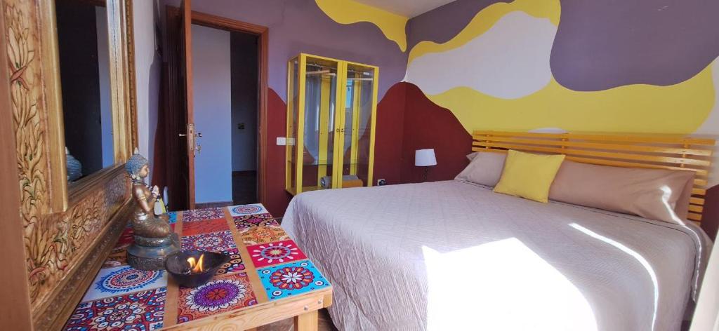Postel nebo postele na pokoji v ubytování Casa Colores Accommodation Tenerife