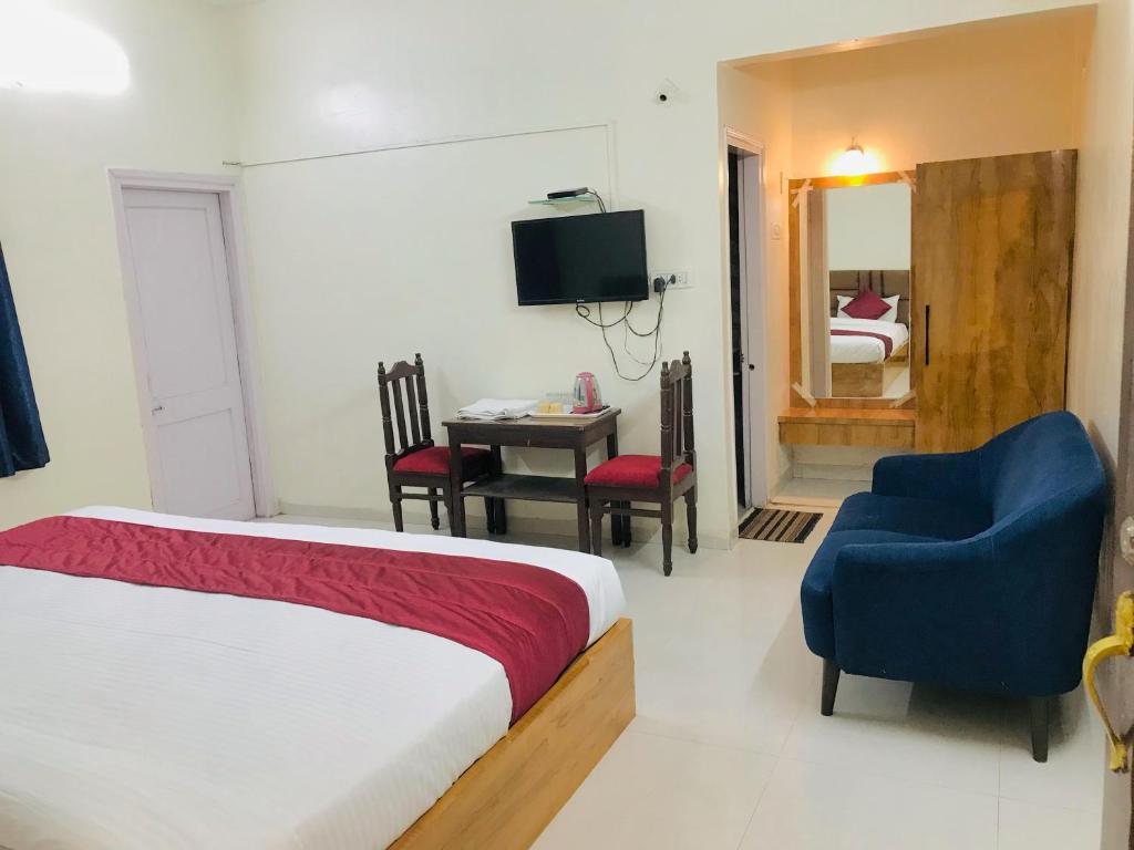 Ένα ή περισσότερα κρεβάτια σε δωμάτιο στο Hotel great punjab