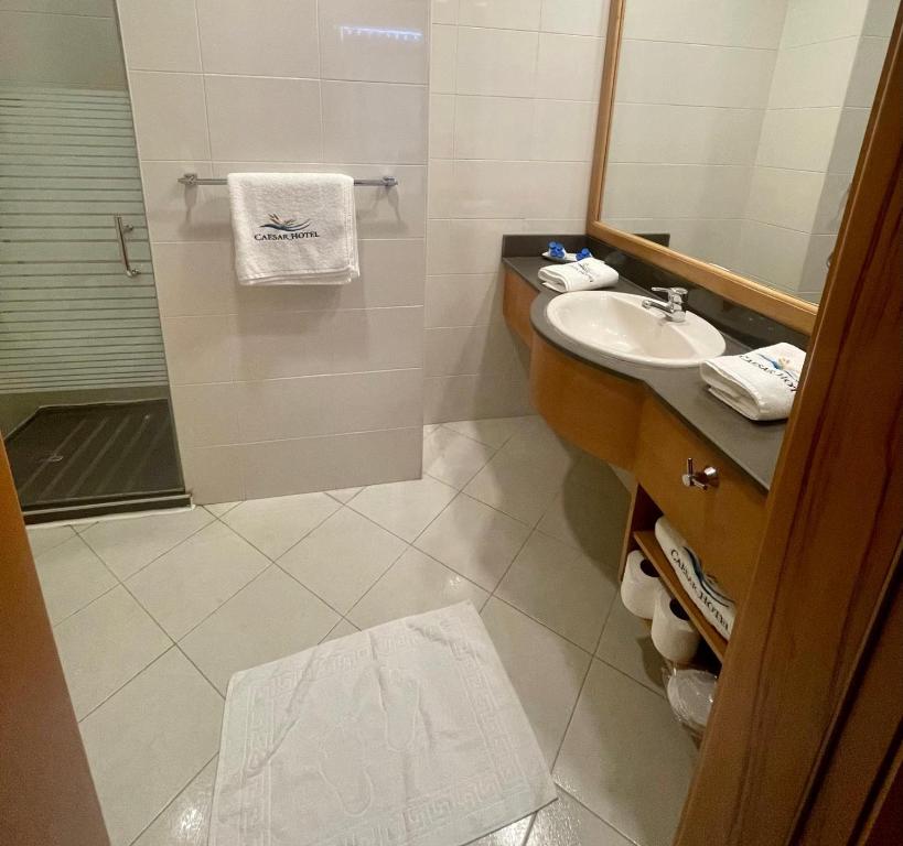 Koupelna v ubytování Caesar Hotel Ramallah