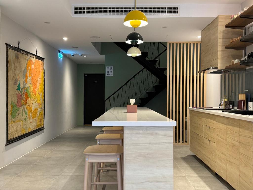 Cucina o angolo cottura di Yoshi Hotel - Tainan Sinmei Branch