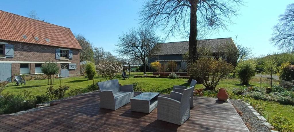 Zahrada ubytování Les Rêves de Baie de Somme Chambres d'hôtes , Table d'hôtes et Spa