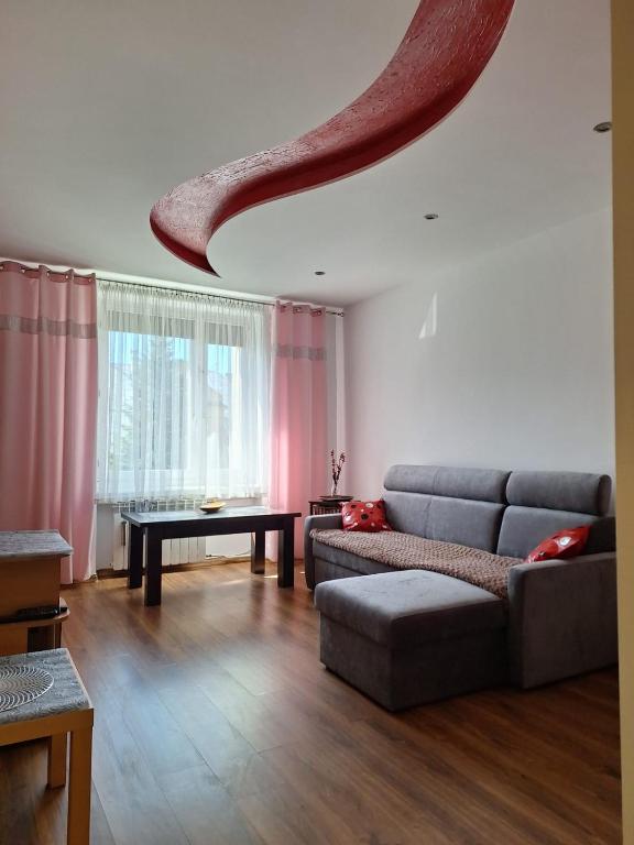 Χώρος καθιστικού στο Apartament PodJasnoGórski