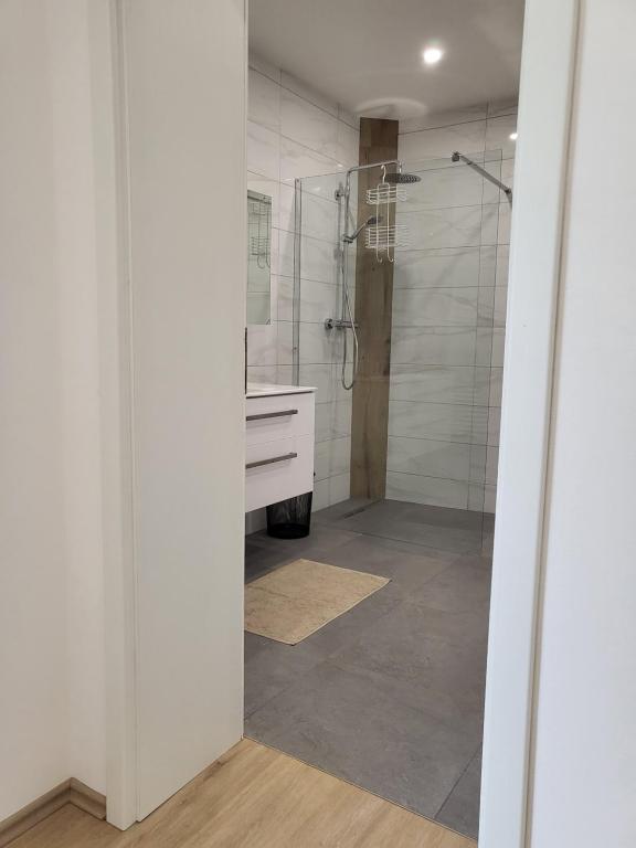 Koupelna v ubytování Appartements und Vinoteka DAVID