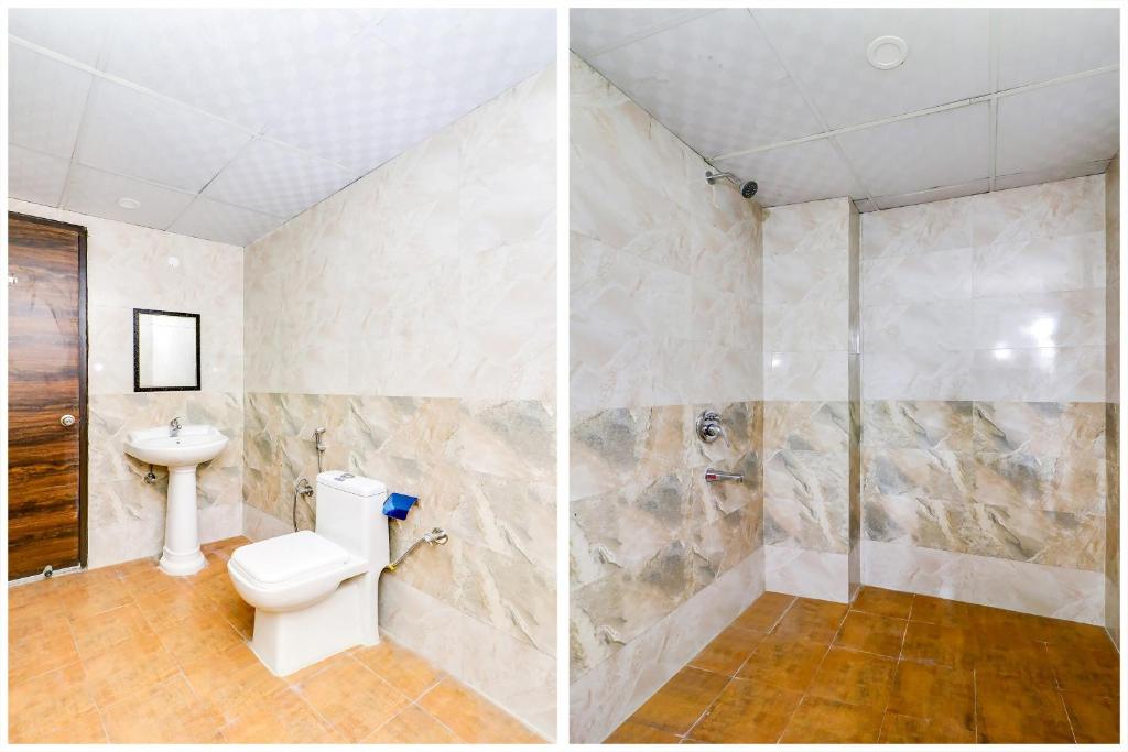 Koupelna v ubytování Hotel O Aero Inn