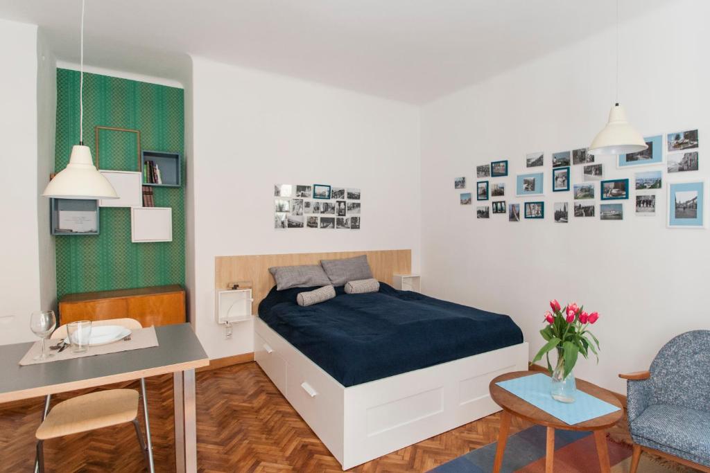 Posteľ alebo postele v izbe v ubytovaní BudaFlats Apartments II.