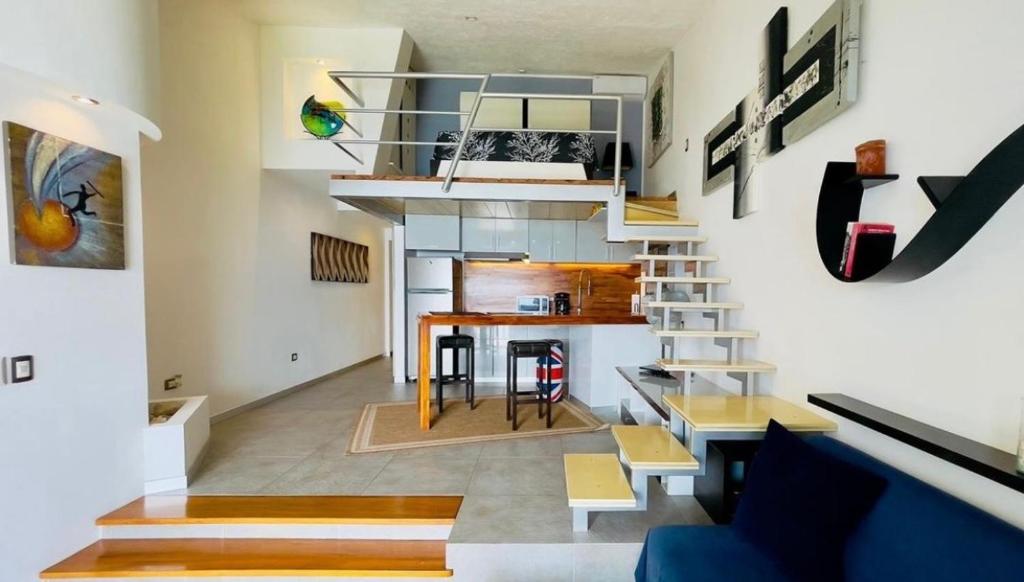 Kuchyň nebo kuchyňský kout v ubytování Caribbean apartment