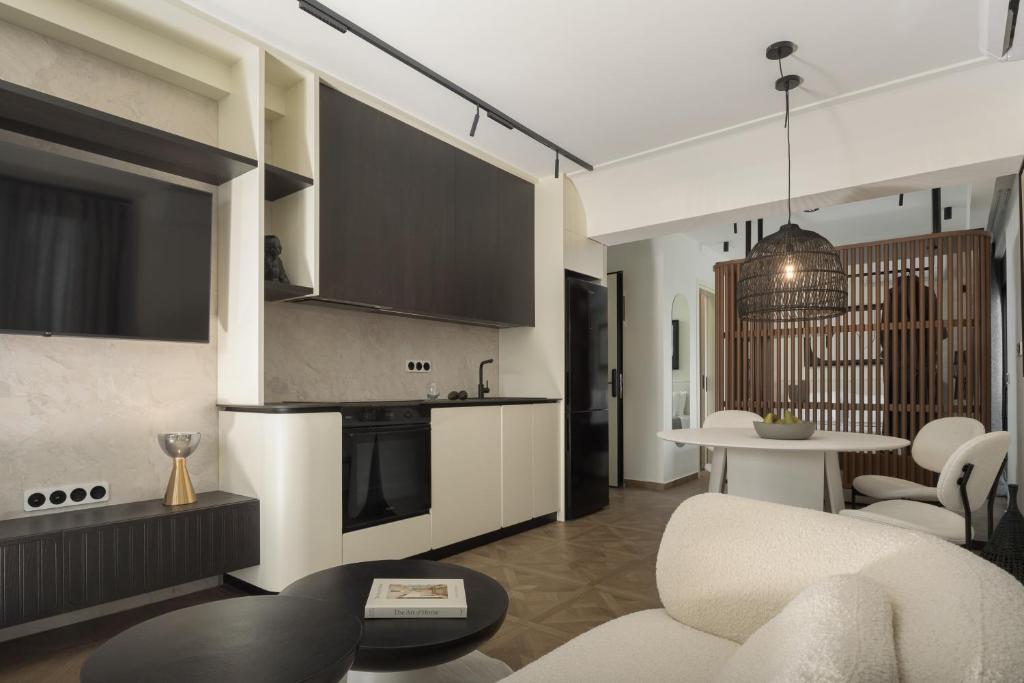 Kuchyň nebo kuchyňský kout v ubytování Allegro Suites