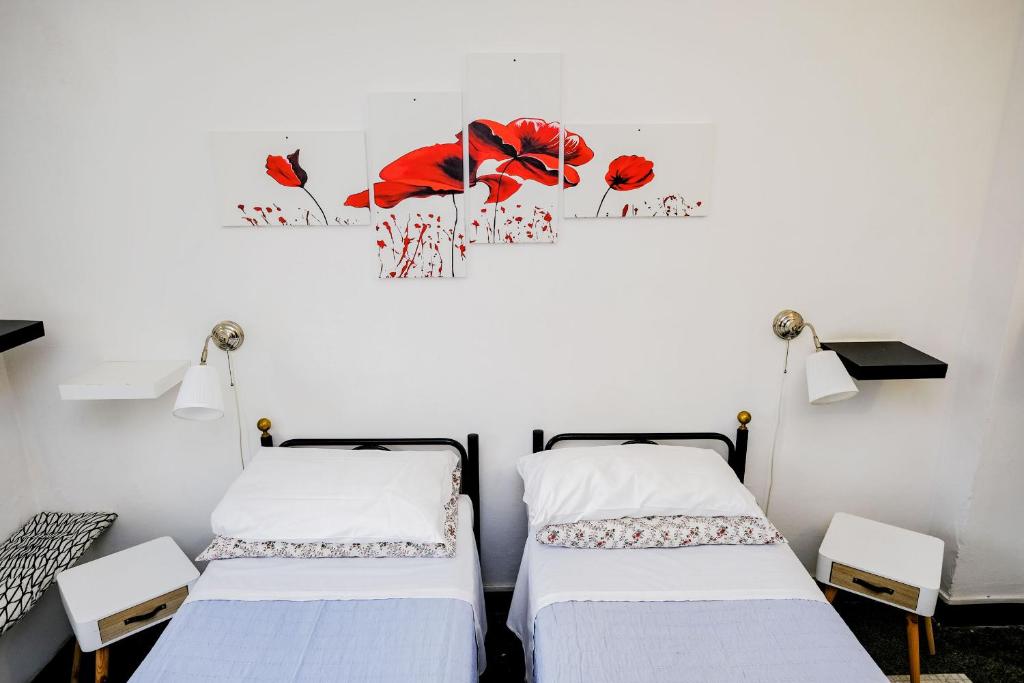 Postel nebo postele na pokoji v ubytování Hotel Caffaro