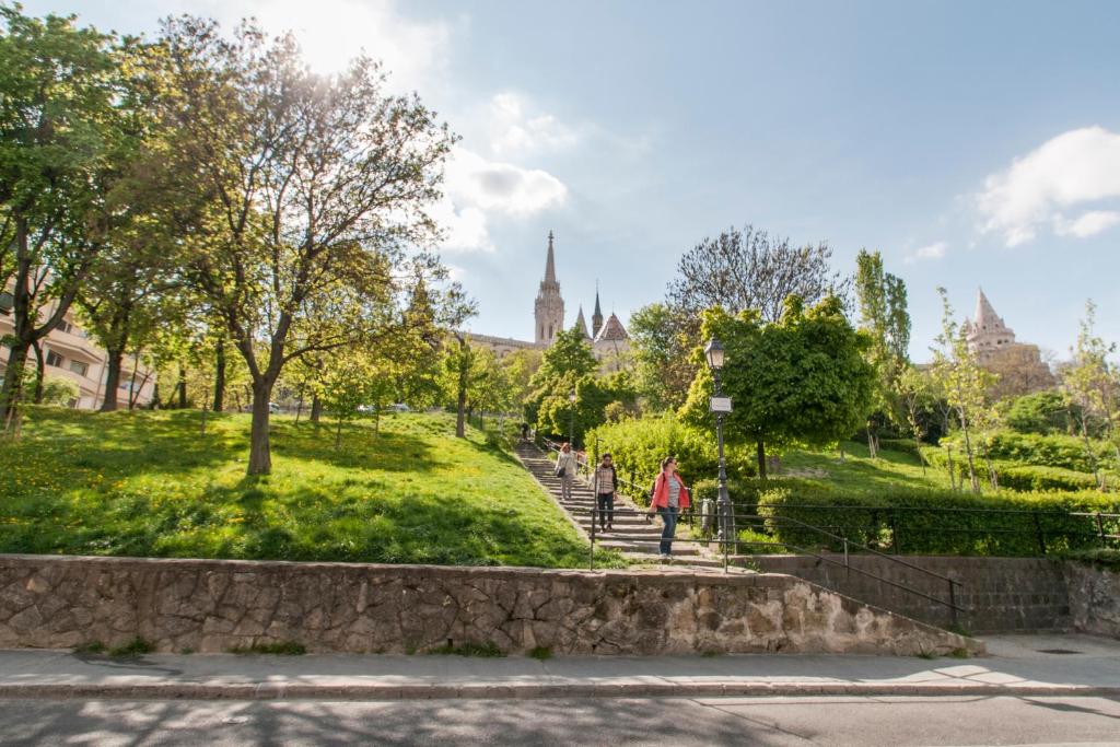 Vonkajšia záhrada v ubytovaní BudaFlats Apartments II.