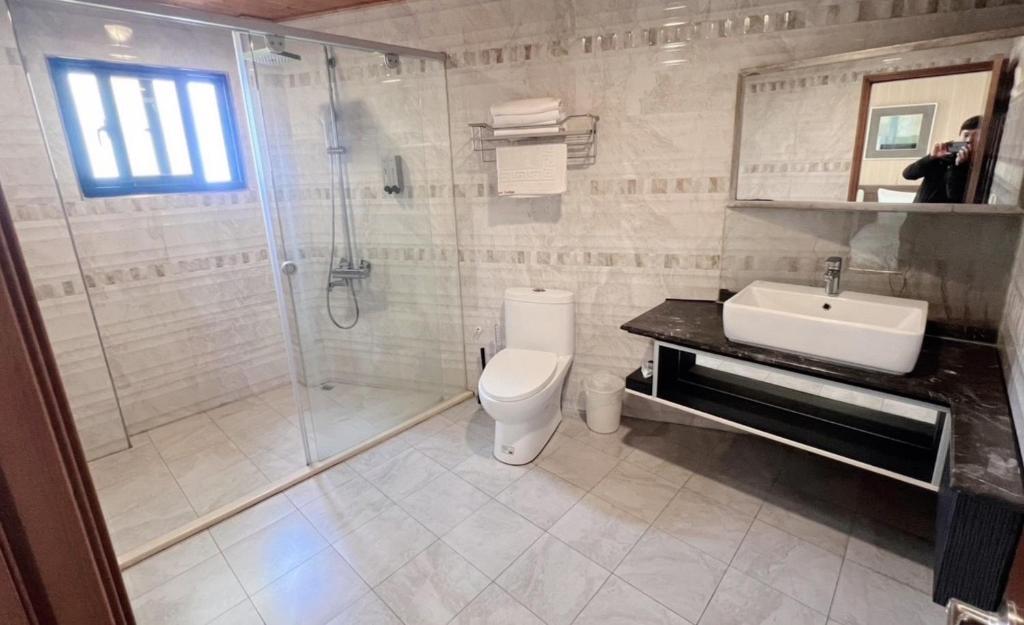 Koupelna v ubytování Cai Jyu B&B