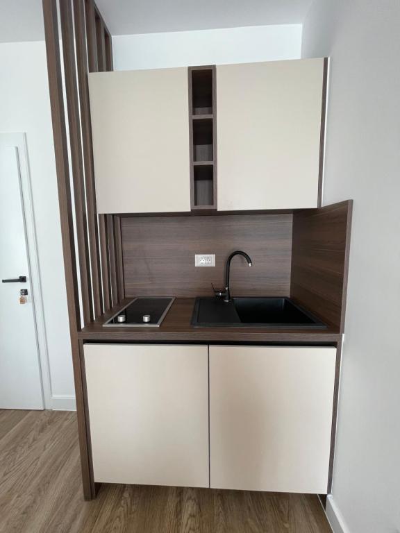 Kuchyň nebo kuchyňský kout v ubytování Apartments Njavro Neum