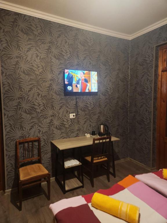 TV a/nebo společenská místnost v ubytování Guesthouse Vashlovani