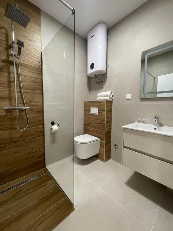 Koupelna v ubytování Apartments Njavro Neum