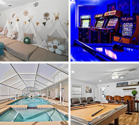 Фотография из галереи Reunion - Sleeps 26 hot tub 10 br 8 ba 6 mile beach в Палм-Кост