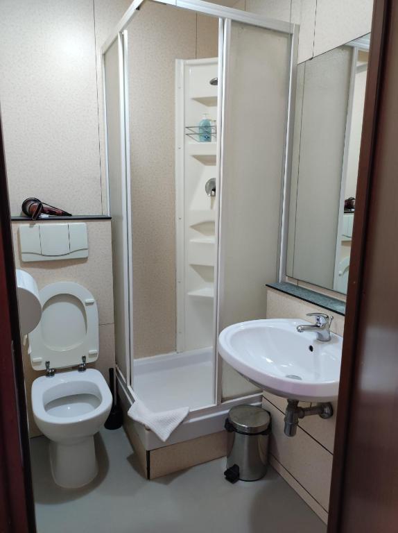 Koupelna v ubytování Hotel Caffaro