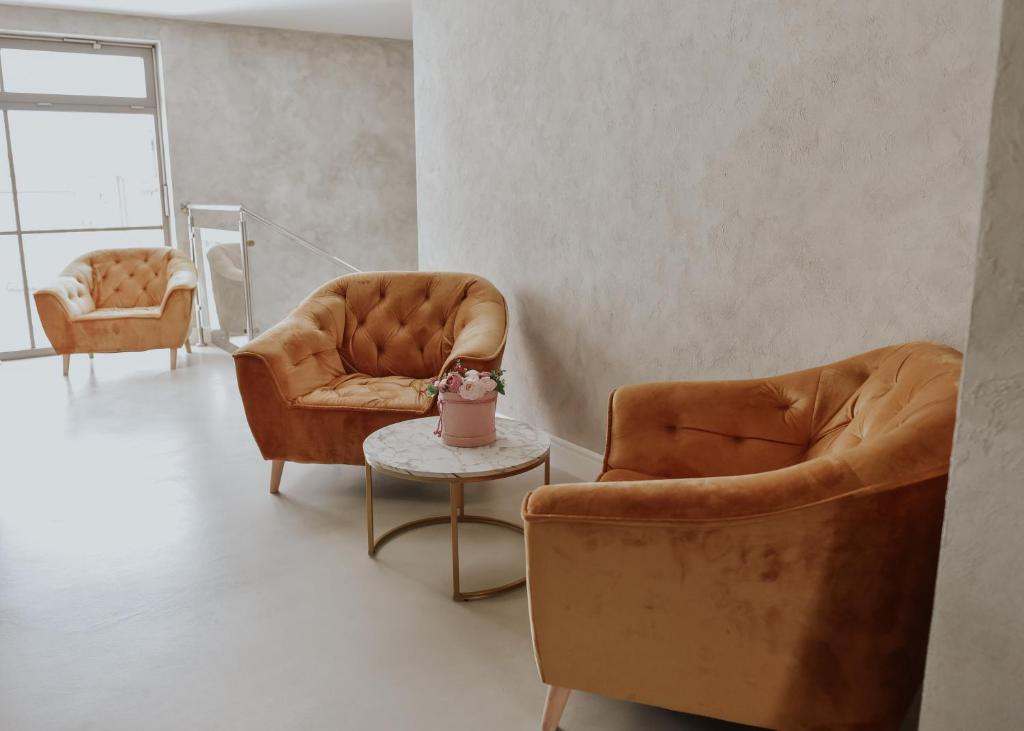 Posezení v ubytování Apartamenty Atmosfera Bytów