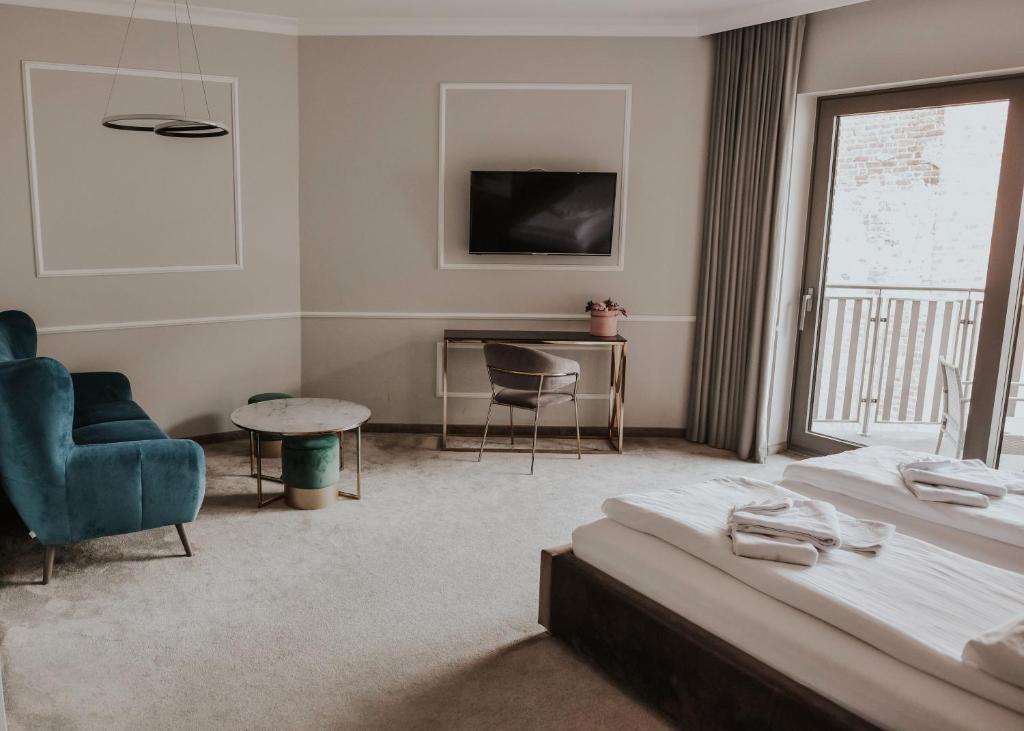 Postel nebo postele na pokoji v ubytování Apartamenty Atmosfera Bytów