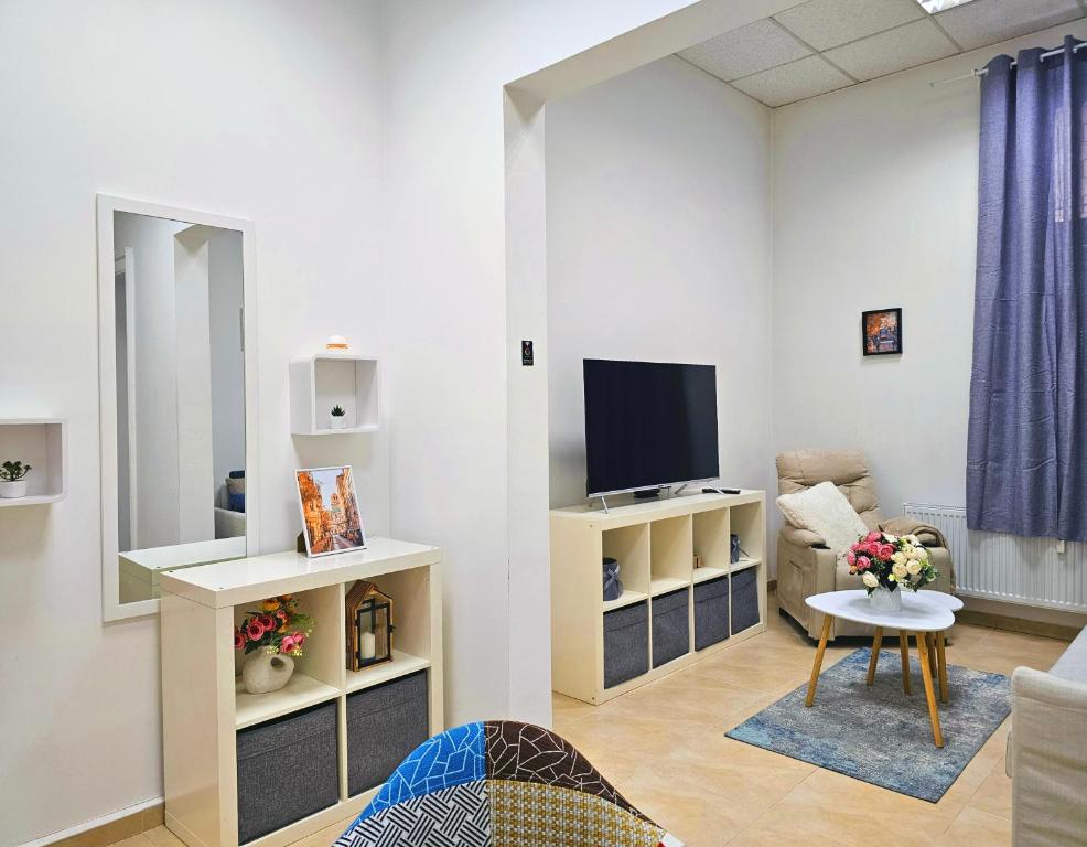 TV a/nebo společenská místnost v ubytování Top Center SofiaLuxRentals - Vitosha blvd Apartment