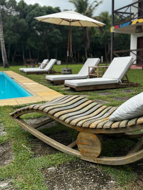 Bazén v ubytování Pousada Casarão de Itaúnas nebo v jeho okolí