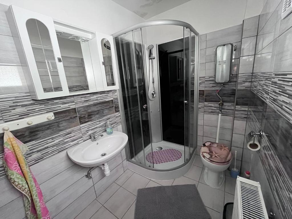 Koupelna v ubytování Nap körút Apartman