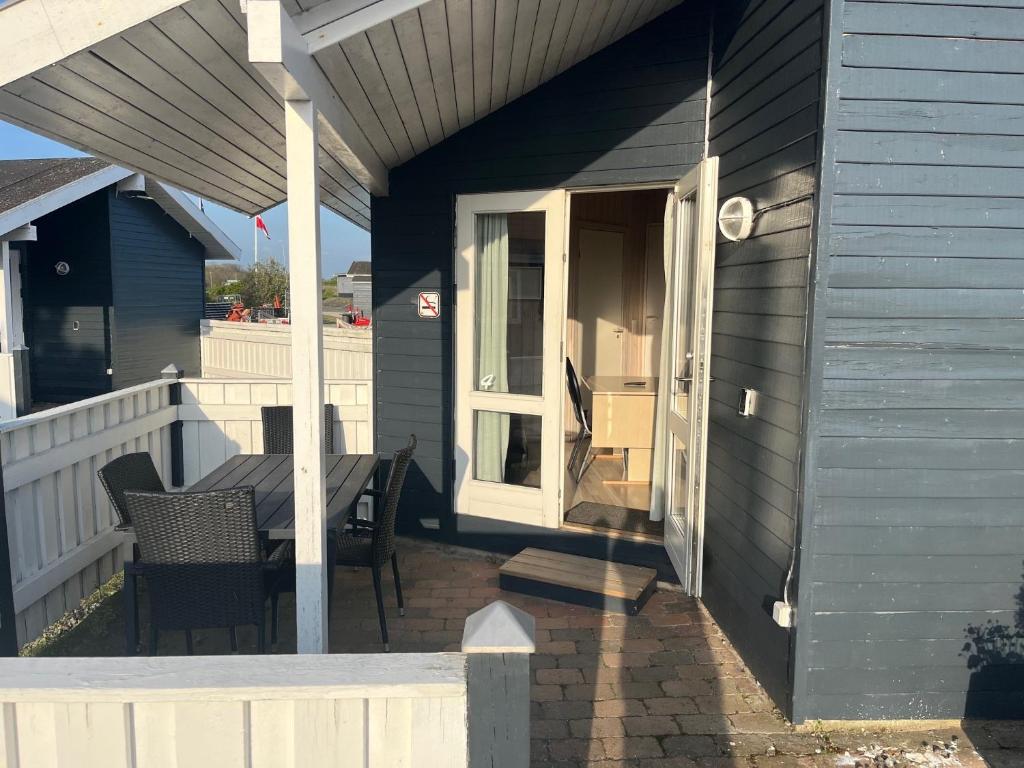 Balkón nebo terasa v ubytování Storebælt camping