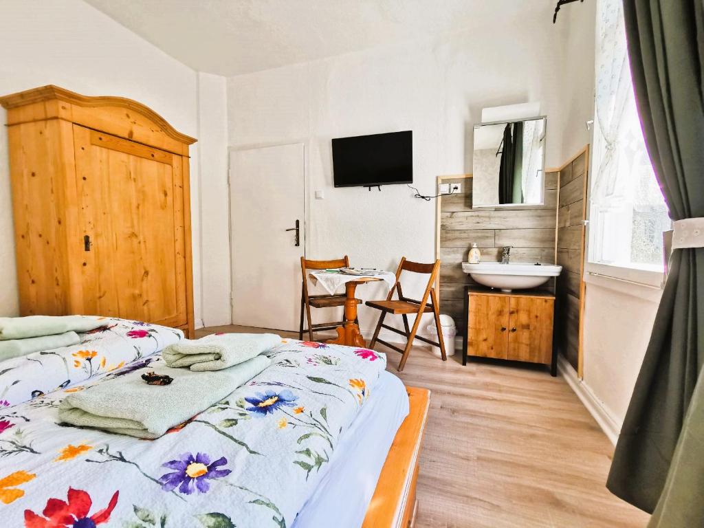 Pension im Tal der Stille - Thale OT Treseburg - 花园景双人间