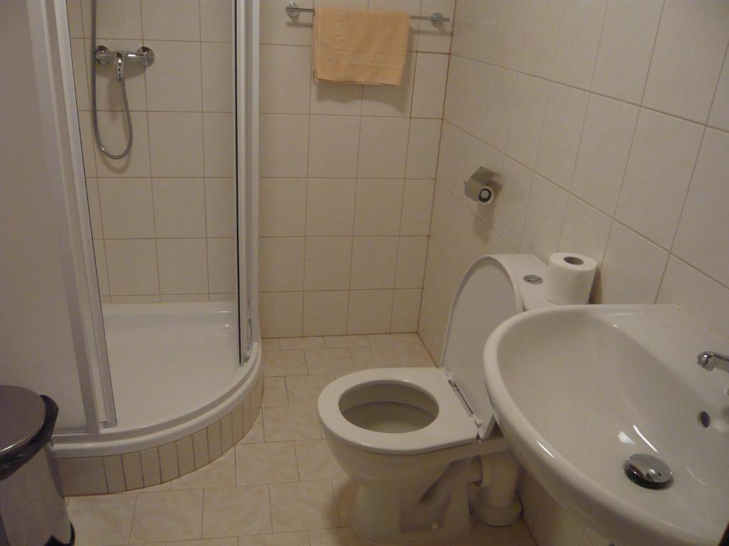 Koupelna v ubytování Hotel Hasa