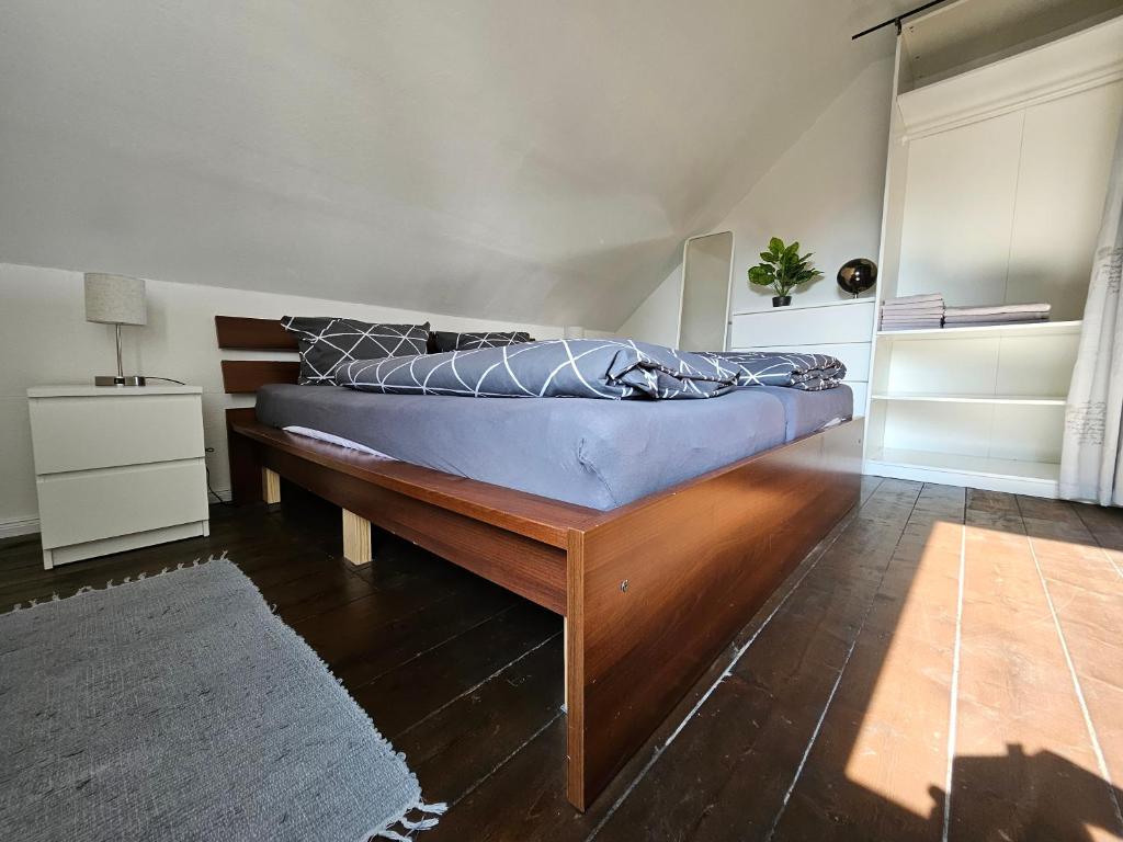Postel nebo postele na pokoji v ubytování Ferienwohnung Oberhausen Alstaden