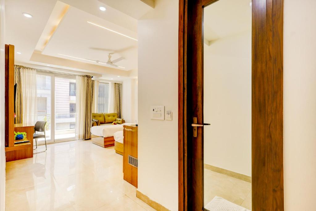 Postel nebo postele na pokoji v ubytování Far residency