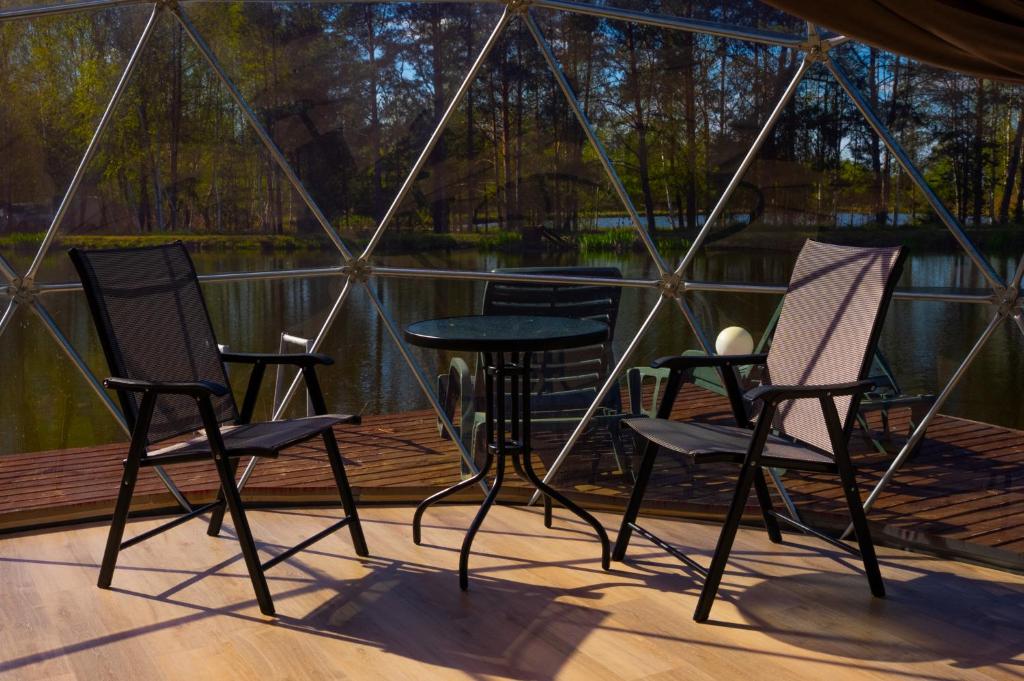 Patio nebo venkovní prostory v ubytování Greenery Kupolai
