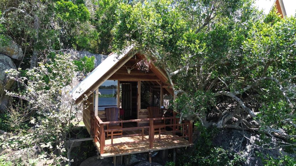 Zahrada ubytování Leopardbay Cabanas Arugambay