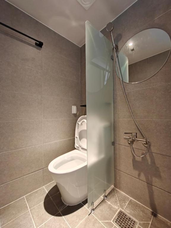 Koupelna v ubytování L hostel