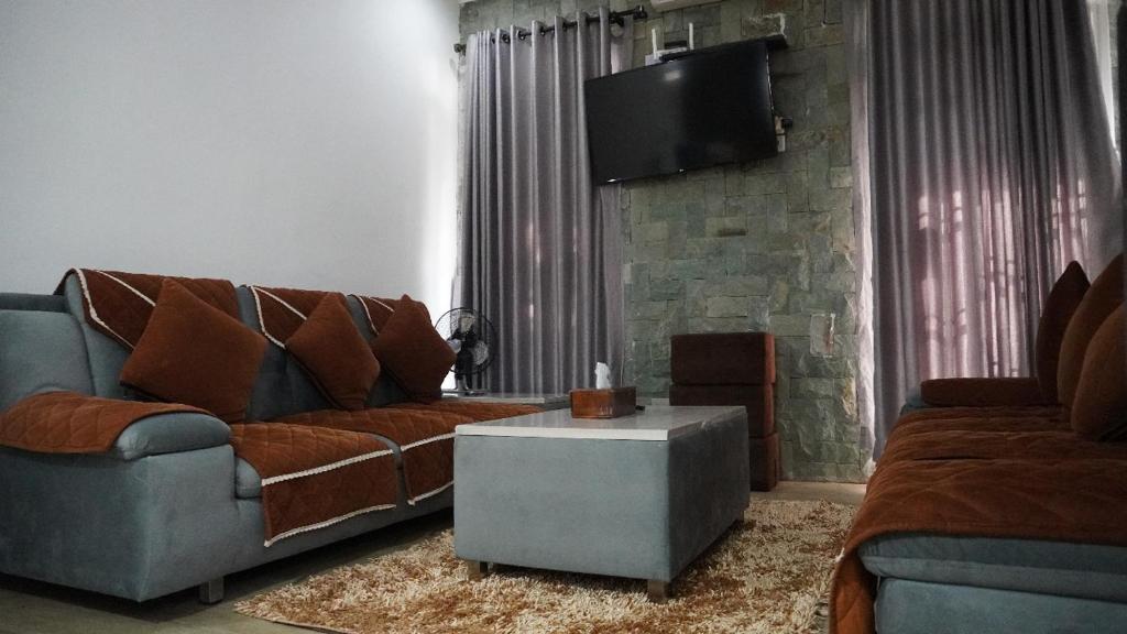 Posezení v ubytování Diyar Villas Puncak M6-11