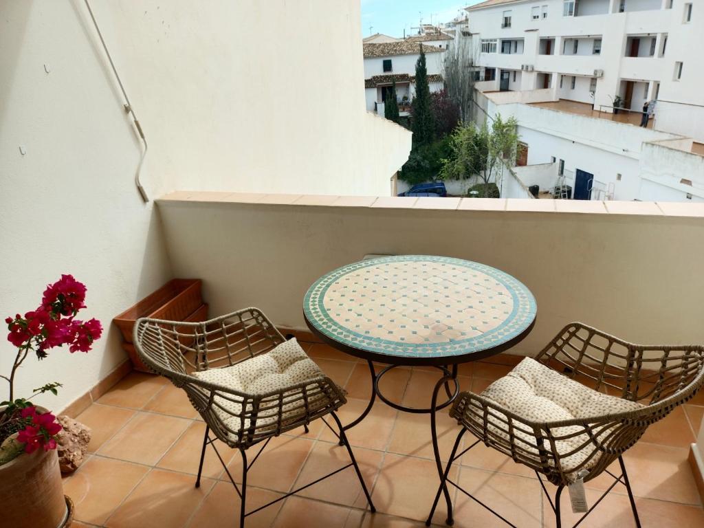 Balkón nebo terasa v ubytování Bonito ático con terraza