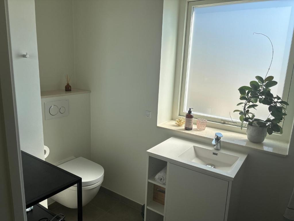 Koupelna v ubytování Jernved Landsted B&B