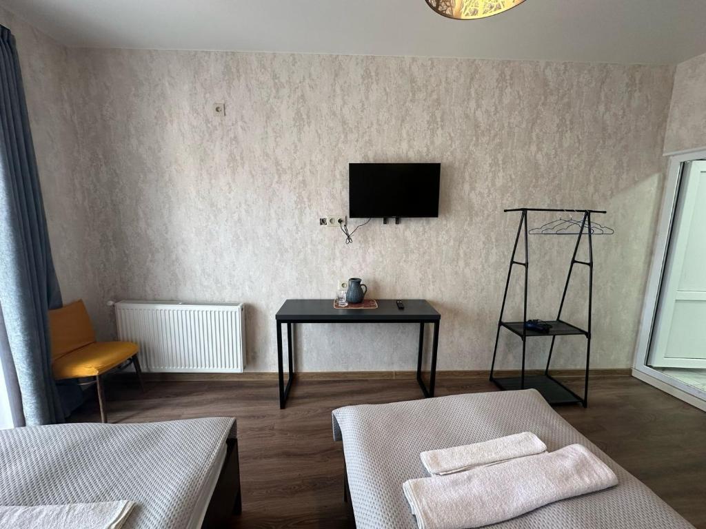 Postel nebo postele na pokoji v ubytování Hotel Terrace Rabath