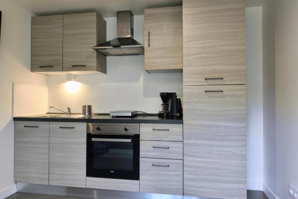 Kuchyň nebo kuchyňský kout v ubytování Studio Occitanie 20 m2 tout équipé avec jardin