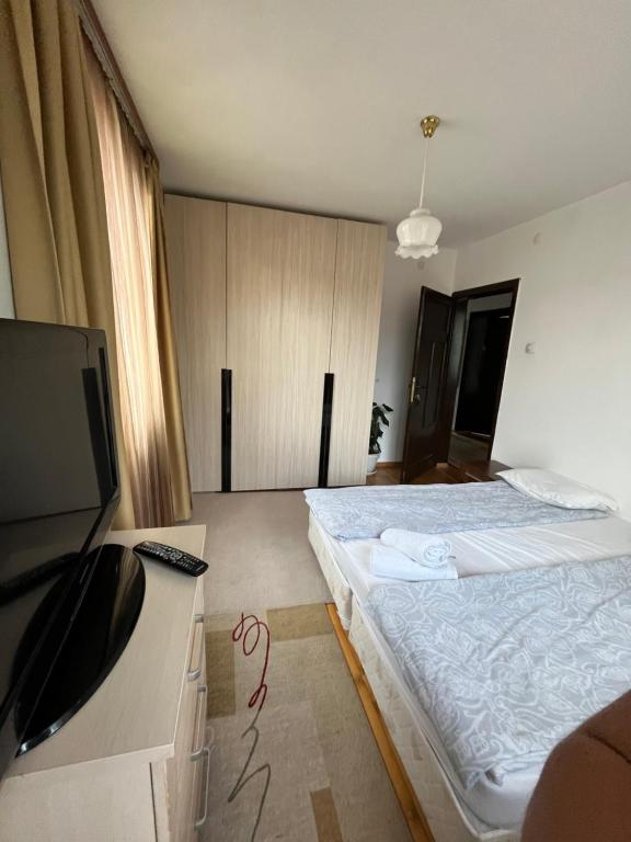 TV a/nebo společenská místnost v ubytování Bayrakova Guest House