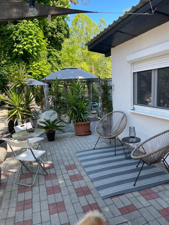 Balkón alebo terasa v ubytovaní Kertész Vendégház