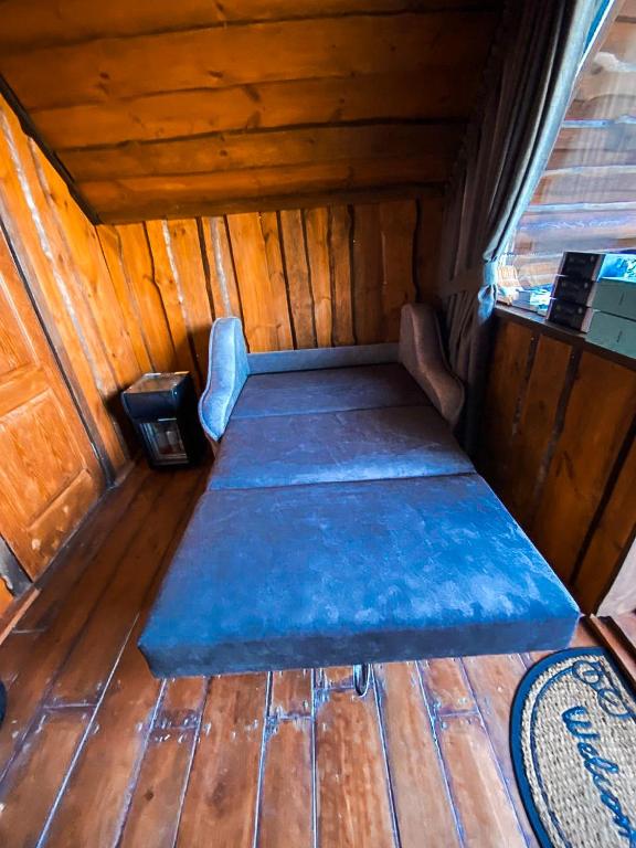 Postel nebo postele na pokoji v ubytování Еко-готель Quiet Forest