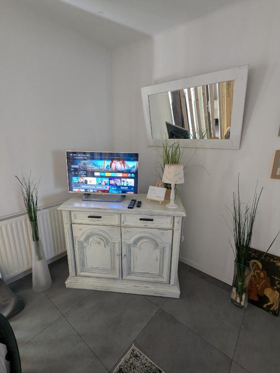 TV a/nebo společenská místnost v ubytování Klagenfurt Apartment