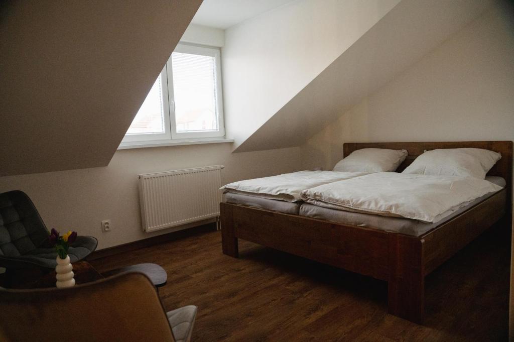 Postel nebo postele na pokoji v ubytování Privat Agapi