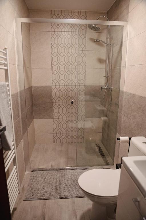 Koupelna v ubytování Privat Agapi