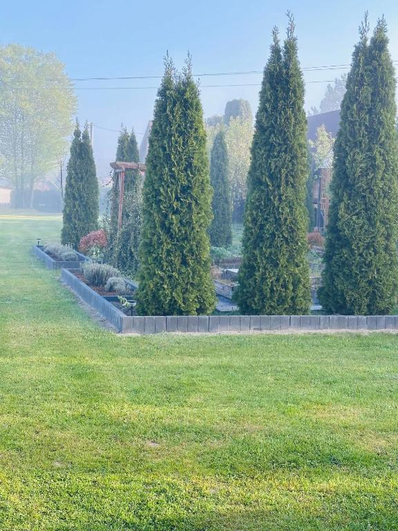 Vonkajšia záhrada v ubytovaní Domki nad Szelągiem