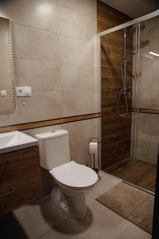 Koupelna v ubytování Privat Agapi
