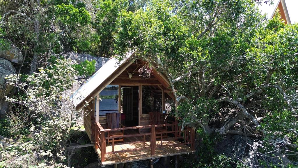Zahrada ubytování Leopardbay Cabanas Arugambay