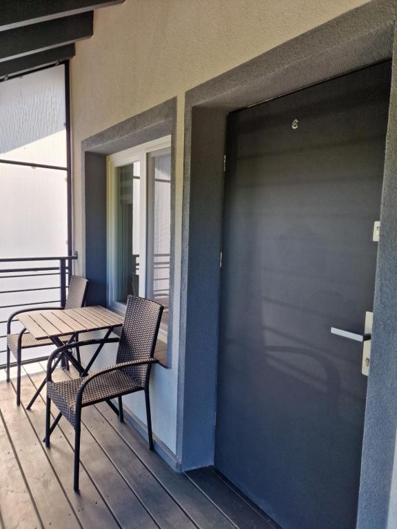 Balkón alebo terasa v ubytovaní Apartamenty Mazury