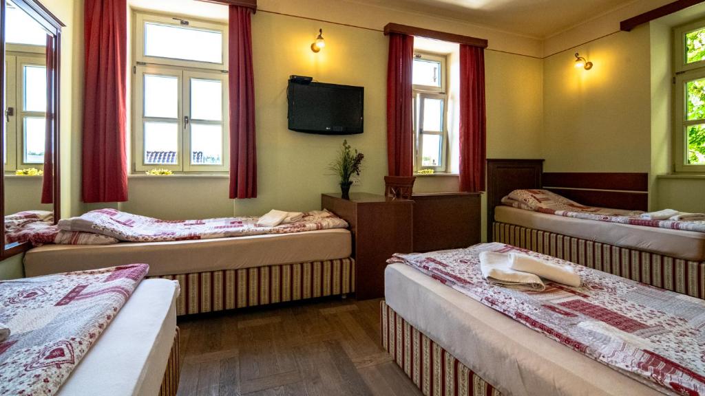 Postel nebo postele na pokoji v ubytování VEGANFRESH