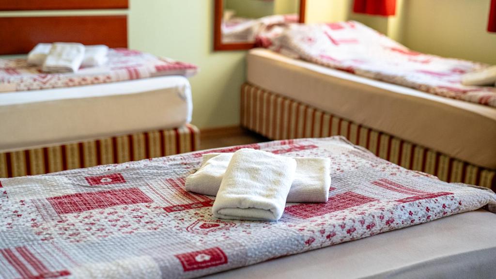 Postel nebo postele na pokoji v ubytování VEGANFRESH